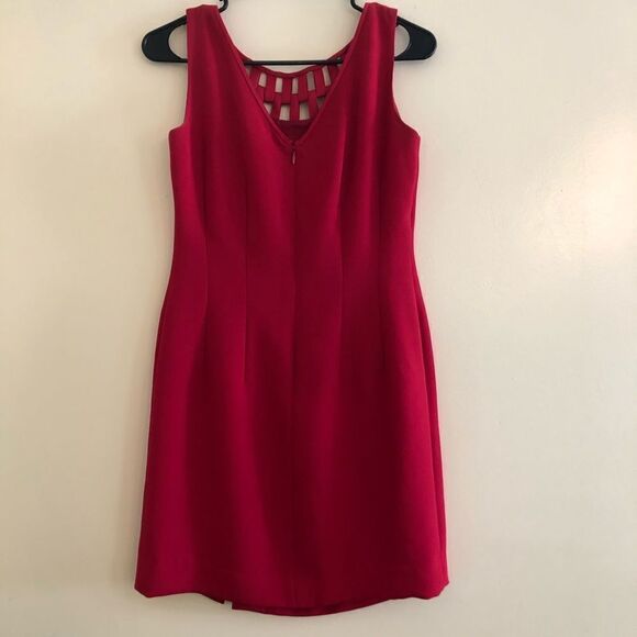 Liz Claiborne NIGHT Red Dress Size 4 - Picture 3 of 6